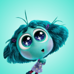 Envy from Inside Out 2 against a teal background.