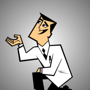 Professor Utonium on a black background.