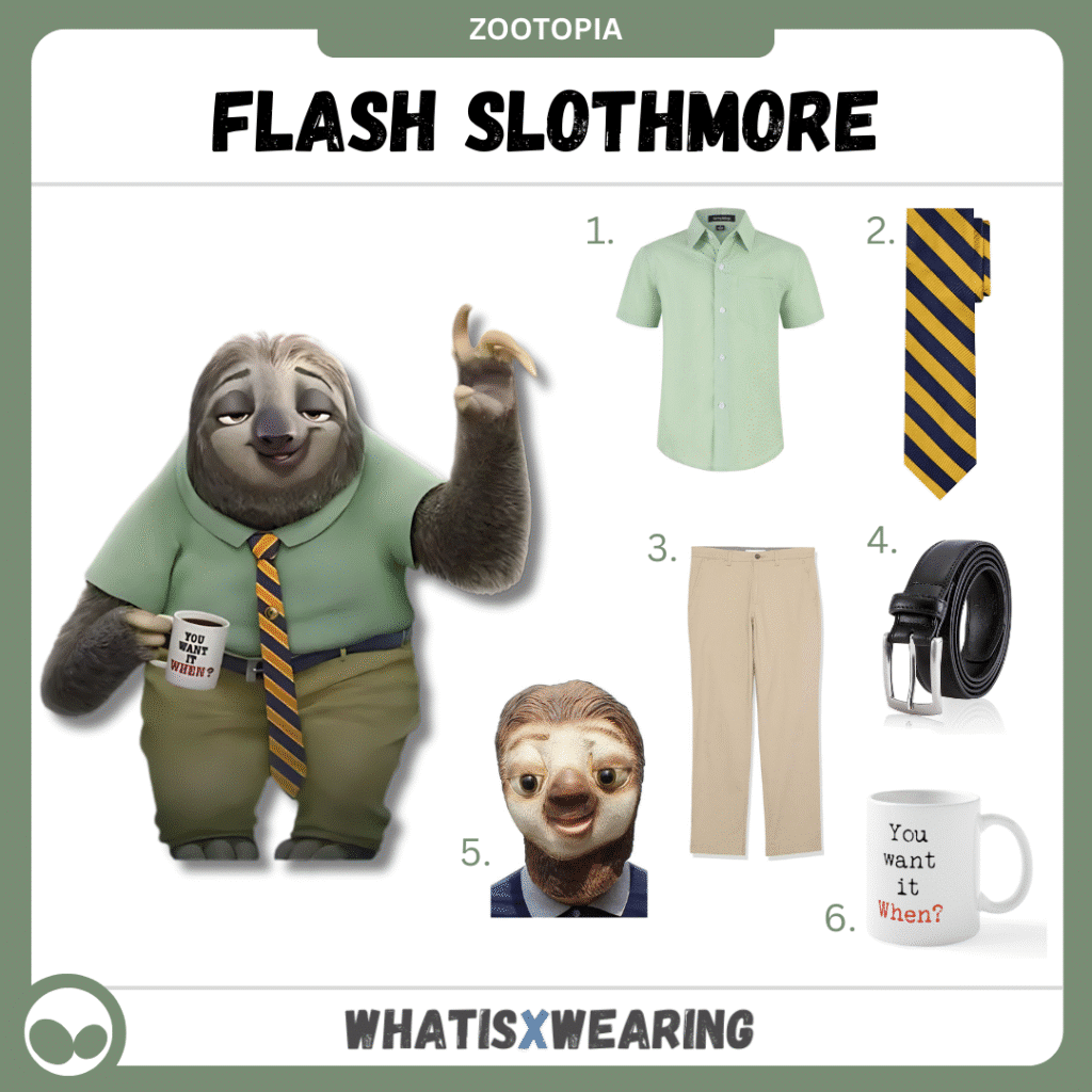 Flash Slothmore Zootopia costume guide