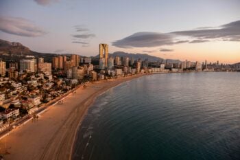 Benidorm beach at sunrise