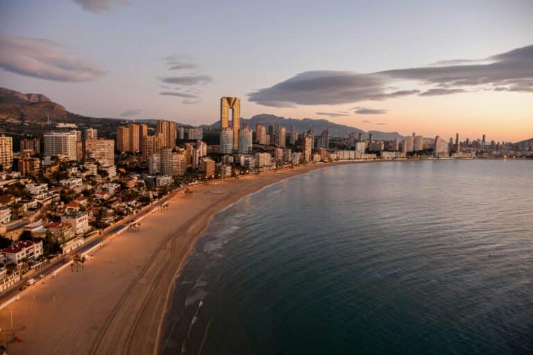 Benidorm beach at sunrise