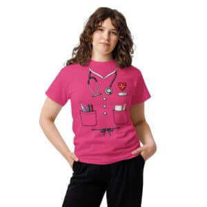 Nurse Uniform Costume T-Shirt | Medical Scrubs Fancy Dress | Last-Minute Costume